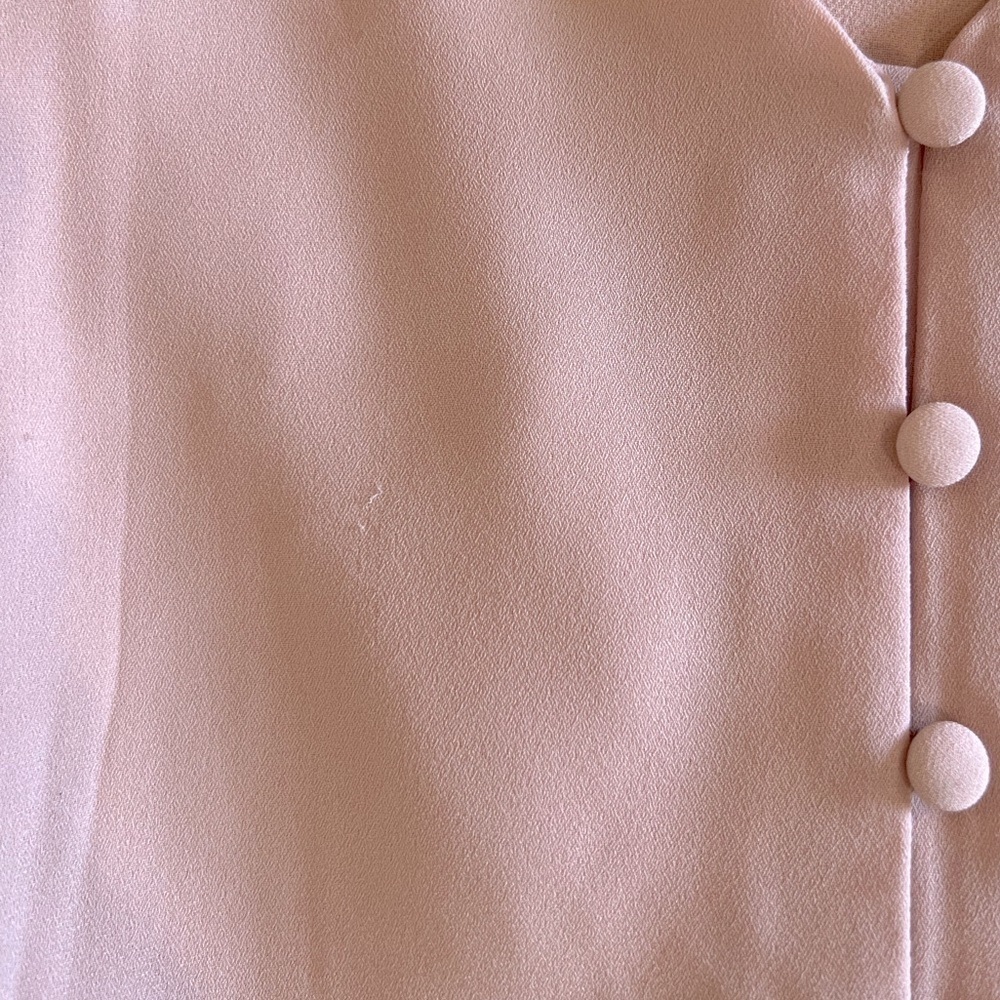 ๐
บT Tahari Front Button Chiffon Spaghetti Strap Camisole Blush Mauve - Picture 4 of 4